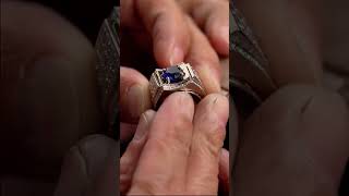 Custom Crafted Mens Sapphire Ring TahiGems [upl. by Pratt]