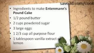 Secret Recipe  How to make Entenmanns Pound Cake Copycat Recipes [upl. by Akiemaj]