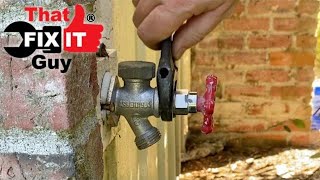 How to FIX a LEAKY Outdoor Water Faucet [upl. by Nob953]