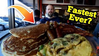 Fastest Breakfast Challenge  ManvFood  New Record  Crazy [upl. by Erminie]