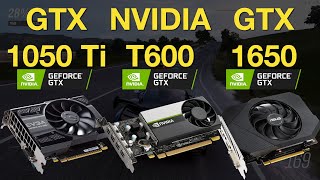 Geforce GTX 1050 Ti vs T600 vs GTX 1650 Gaming Test  1080p in 5 Games [upl. by Akimehs]