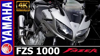 YAMAHA FZS 1000 Fazer 2002  Review in 4K [upl. by Aokek272]