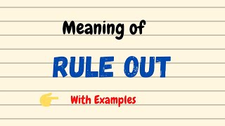 Meaning of Rule out  English Vocabulary Words  UrduHindi [upl. by Ggerk]