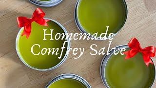 Homemade Gift Comfrey Salve  DIY Healing Salve  Vlogmas Day 7 [upl. by Truman915]