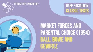 Market Forces and Parental Choice Ball Bowe amp Gewirtz  AQA GCSE Sociology Classic Texts [upl. by Krenn]