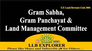 Gram Sabha Gram Panchayat Land Management Committee UP Land Revenue Code 2006 [upl. by Llahsram]