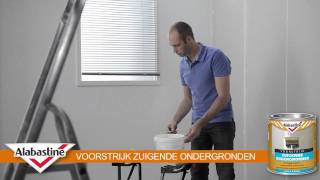 How to  Voorstrijk Zuigende Ondergronden  Alabastine [upl. by Gnep216]