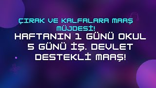 Mesleki Eğitim Merkezi Öğrenci Maaşları 2024 ampÇırak ve Kalfalara Devlet Destekli Maaş Müjdesi [upl. by Noleta]