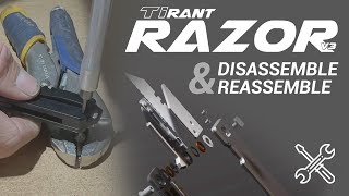 TiRant RAZOR V3 — How To Fully Disassemble amp Reassemble The Best Titanium Utility Knife [upl. by Viquelia740]