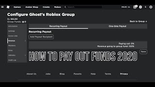 How to payout roblox group funds 2020 easy UPDATED READ DESCRIPTION [upl. by Vinni]