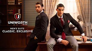 Mens Suiting23  Uniworth Shop  Uniworth Black suit wedding [upl. by Zetana]