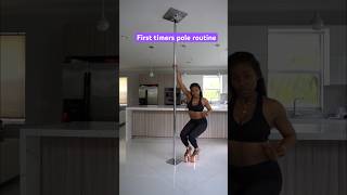 Beginner pole dancing routine for first timers polefitness poledance poledancing fit2flaunt [upl. by Merilyn]