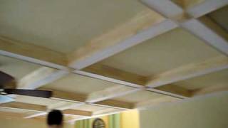 Coffered ceiling with crown moldings [upl. by Kolnos]