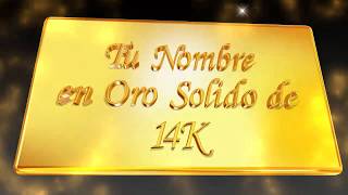 Tu Nombre en Oro 14k [upl. by Blasius]