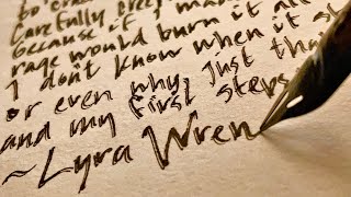 ASMR Handwriting Lyra Wren Poem [upl. by Dripps952]