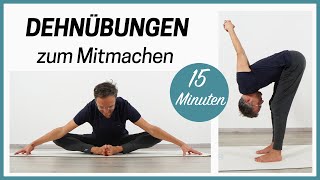 15 Minuten EINFACHE DEHNUNGSÜBUNGEN für zu Hause [upl. by Dinnie]