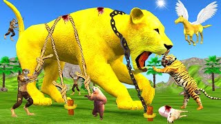 विशाल रंगीन शेरनी जानवर बचाव और बाघ का तूफानी कहर  Vishaal Sherni  Giant Lion  Animals Stories [upl. by Shawn]