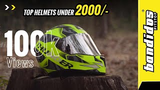 Best Helmets under 2000 in India  Bandidos PITSTOP [upl. by Onilatac]