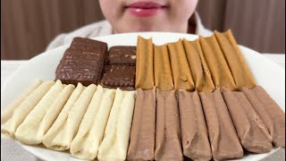 【ASMR】 Chocolate cookies snacks Eating sounds [upl. by Sixele350]