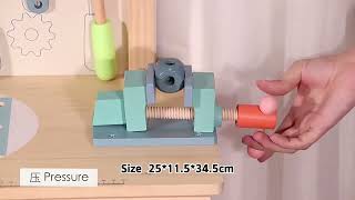 Childrens Wooden Play Screw Nut Assembly Repair Simulation Tool Table Toy [upl. by Elletsyrc83]