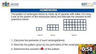 MATHEMATICS GRADE 8  NUMERIC amp GEOMETRIC PATTERNS [upl. by Hammerskjold]