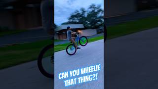 Can you wheelie a bike It’s easy of you try SE bike is the easiest for sure sebikes wheelies [upl. by Aoh]