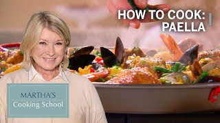 How to Make Martha Stewarts Paella  Marthas Cooking School  Martha Stewart [upl. by Darach530]