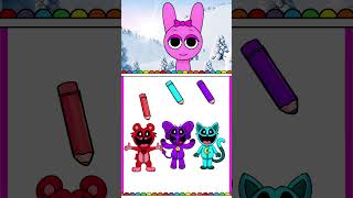 Coloring Smiling Critters with Incredibox Sprunki❤️💜🩵 shorts insideout2 sprunki paint [upl. by Ecela]