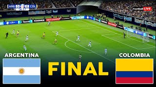 Argentina vs Colombia FINAL Copa America 2024  Full Match All Goals  Realistic PES Gameplay [upl. by Sirois342]