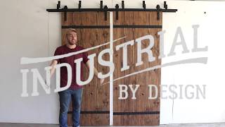 StepByStep Double Bypass Barn Door Hardware Installation  Industrial By Design [upl. by Oknuj29]