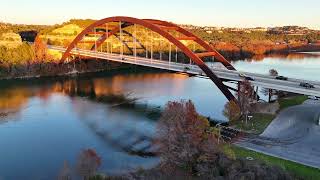 Flying my DJI Air 3 around Pennybacker Bridge in Austin TX [upl. by Dickson974]