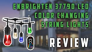 ✅ Enbrighten 37790 LED Warm White amp Color Changing String Lights Review 2021 [upl. by Sillyrama]