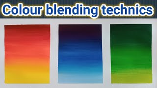 How to blend poster colour for beginners  poster colour painting for beginners [upl. by Rustice]