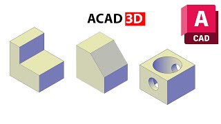 MODELADO DE PIEZAS BASICAS  AUTOCAD 3D [upl. by Gnav]