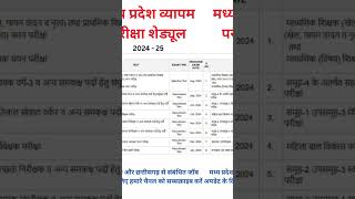 MP VYAPAM EXAM CALENDAR 202425  E Shiksha Mantra [upl. by Nediarb]