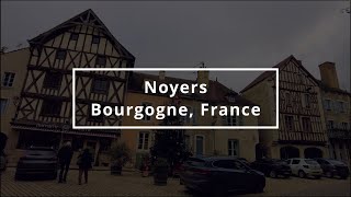 Noyers BURGUNDY FRANCE  walking through the medieval village  4K [upl. by Nodla152]