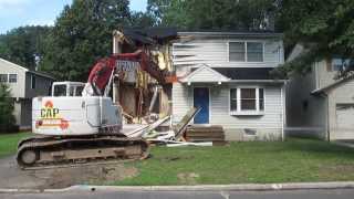 81013 Good Morning New Milford Columbia St Home Demolition Demonstration [upl. by Nuri]