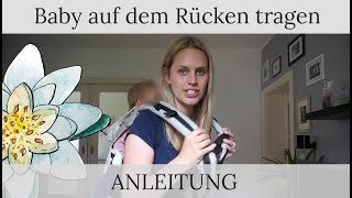 Manduca Rückentrage  auf dem Rücken  Anleitung in nur 4min [upl. by Wakerly]