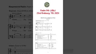 Psalm 146 Response ALTO 23rd Sunday Ordinary Time YB 2024 tutorial music liturgical [upl. by Ydospahr342]