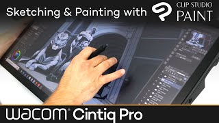 Cintiq Pro 27 Sketching amp Painting with Clip Studio Paint [upl. by Guenna375]