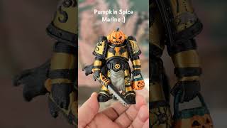 My latest creation  Pumpkin Spice Marine 3dprinting 3dprinted warhammer warhammer40k [upl. by Annoyk]