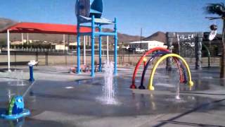 Fort Irwin Zero Depth Spray Park  Water Test [upl. by Adne]