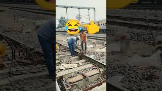 Up line me Rail welding karte waqt train Down line per a gai [upl. by Davey]