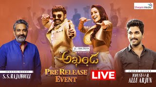 AKHANDA Pre Release Event Live  Nandamuri Balakrishna Pragya Jaiswal Boyapati Srinu [upl. by Eldin]