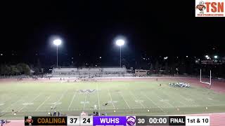 Coalinga High School Football vs Washington Union High School [upl. by Hayouqes]