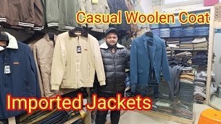 Mens imported Casual Woolen Coat  Mens Imported Jackets market  Mens imported Garments [upl. by Ellerd662]