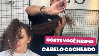 MELHOR CORTE PARA CABELO CACHEADO Corte camadas em casa  por Erivelton Sena [upl. by Dibb]