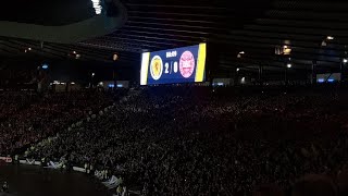 HAMPDEN ROAR Scotland fans celebrate 6th win in a row at fulltime whistle vs Denmark 15112021 [upl. by Eslehc]