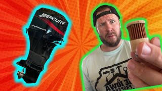 How to Change the Fuel Filter on a 60 HP Mercury Outboard 4 Stroke EFI [upl. by Ennaecarg]