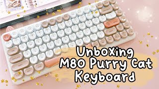 Unboxing my Pink iQunix M80 Purry Cat Wireless Mechanical Keyboard [upl. by Hannazus907]